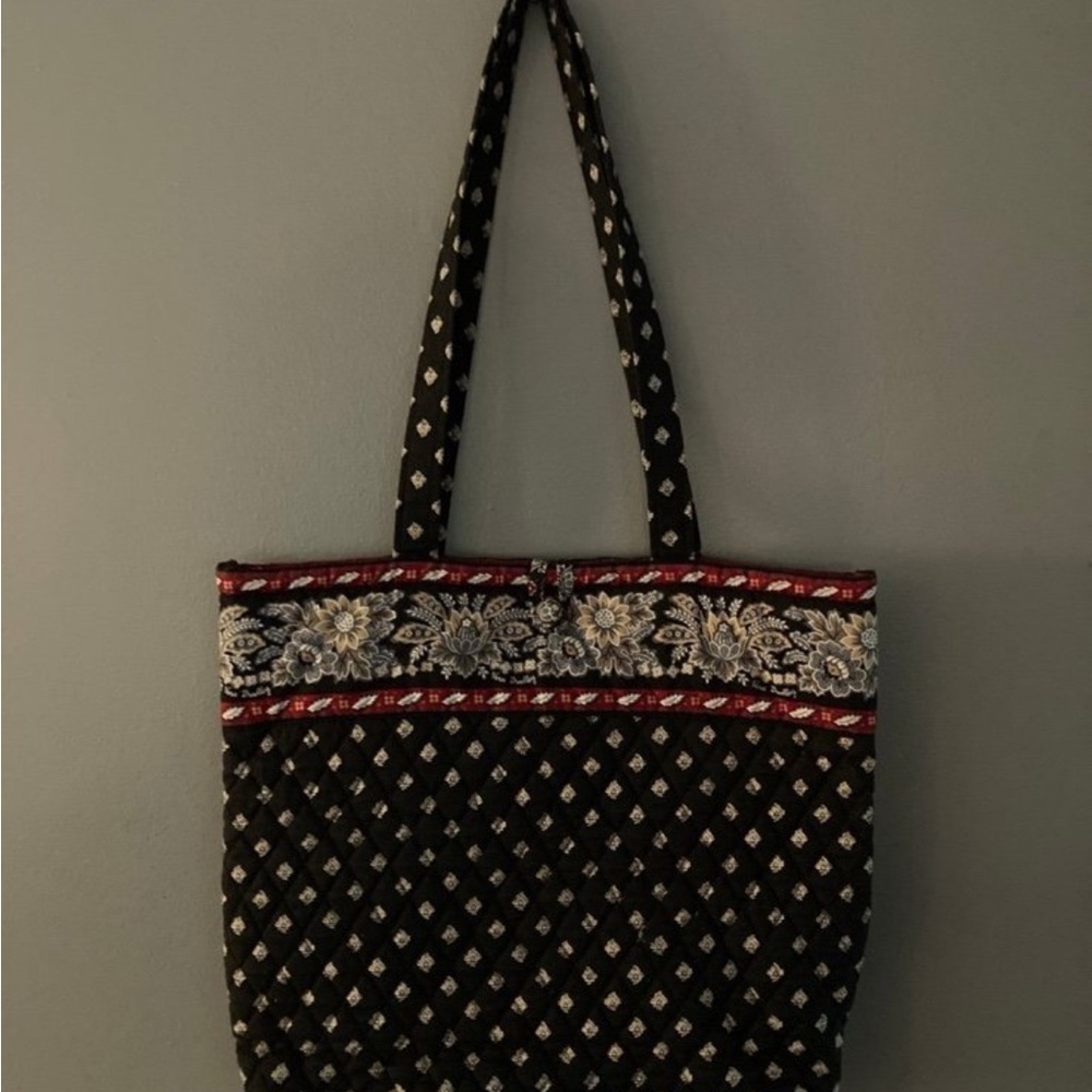 Vera Bradley Black Quilted Tote Bag